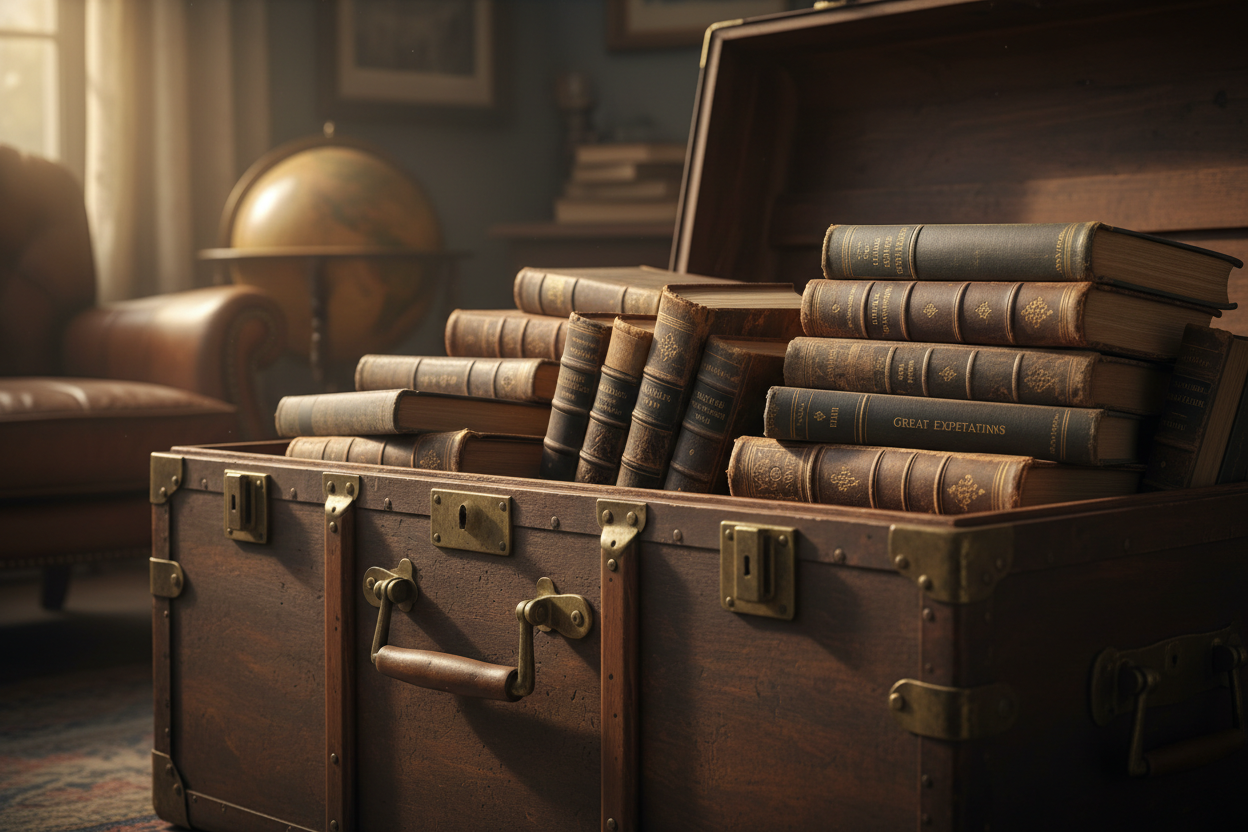 Trunk of books